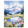Картина по номерам холст на подрамнике 30х40см Феникс Горный пейзаж арт.71253