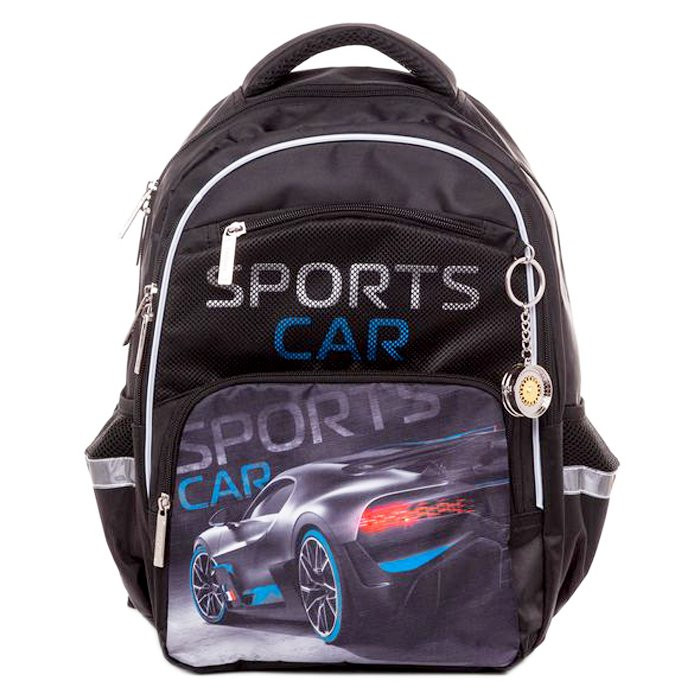 Рюкзак для мальчиков школьный (Hatber) SOFT Sport car 37х28х17см арт.NRk_49059