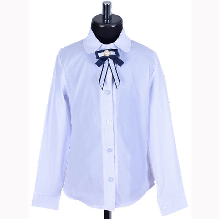 Блузка для девочки (MULTIBREND) длинный рукав цвет белый арт.97068 размер 38/146