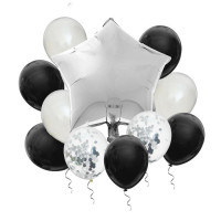 Букет шаров 10шт/наб. латекс/фольга "Стильный" арт.3217467