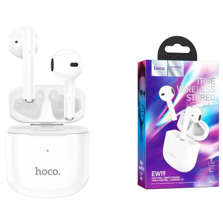 Наушники беспроводные HOCO EW19 цв.белый