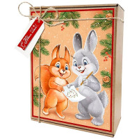 Набор д/упаковки "Ретро.Новогодний" (наполн,открытка,бечев,2бир) 23*17*8см арт.93,069,00