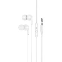 Наушники вакуумные проводные HOCO M124 Wide, с микрофоном, белый