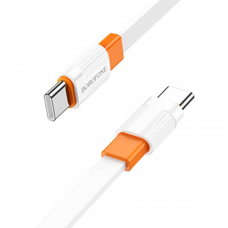 Кабель USB - micro USB-C BOROFONE BX89 2,4A, 1м цв.бело-оранжевый
