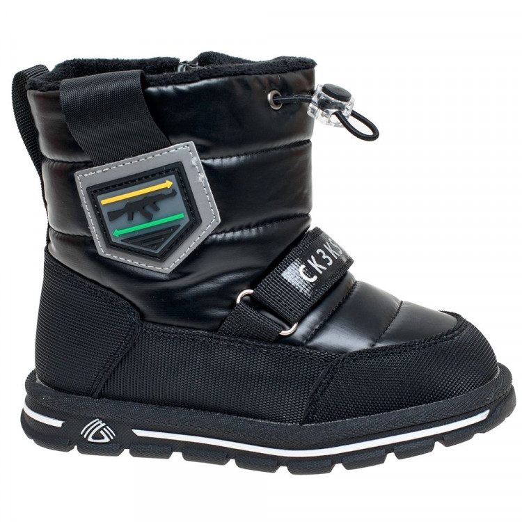 Ботинки для мальчика ( Сказка) черные верх-искусственная кожа подкладка -натуральный мех артикул R978568192BK
