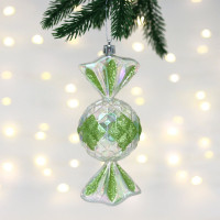 Фигурка на ёлку пластик 15см "Сладкая конфетка" цв.салатовый арт.107-6000
