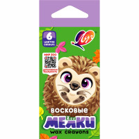 Мелки восковые ЛУЧ ZOO 6 цветов арт.12С 864-08