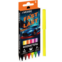 Фломастеры (deVENTE) Fast Or Last 6 цветов вентилируемый колпачок картонная коробка арт.5080532
