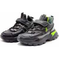 Кроссовки для мальчика (Колобок) цвет черный верх-искусственная кожа подкладка-текстиль  артикул kok-3640-2