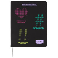 Дневник школьный гибкая обложка кожзам (deVENTE) Favorite List шелкография, отстрочка, ляссе арт.2020581