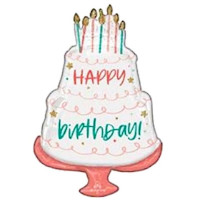 Шар фольгированный 71см Фигура "Торт" пастель арт.1207-4298