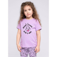 Футболка для девочки (CLE) артикул 835495г_п5 р.28/110-32/128 цвет сиреневый