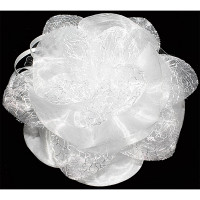 Бант для волос белый Arco Carino 12см арт.118