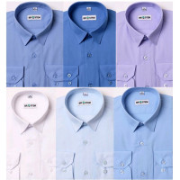 Сорочка детская длинный рукав размерный ряд 29/116-122-36/158-164  цвет голубой Brostem арт.155d