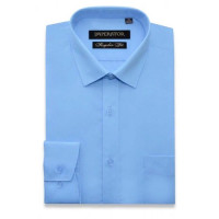 яяяСорочка приталенная длинный рукав размер 37/164-170-40/176-182 цвет голубой Imperator арт.Bell Blue-П sl