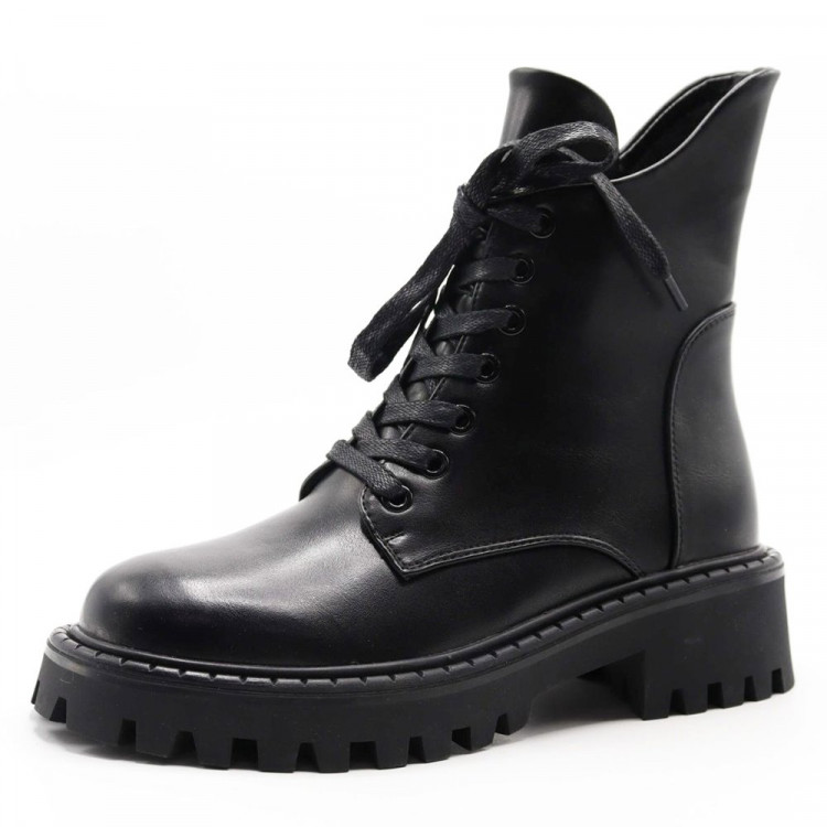 Ботинки для девочки (Stylele) черные верх-искуственная кожа подкладка-байка размерный ряд 36-40 арт.lzl-F94