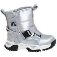 Сапоги для девочки ( Сказка) серебро верх-искуственная кожа подкладка - натуральная шерсть артикул R188668142S