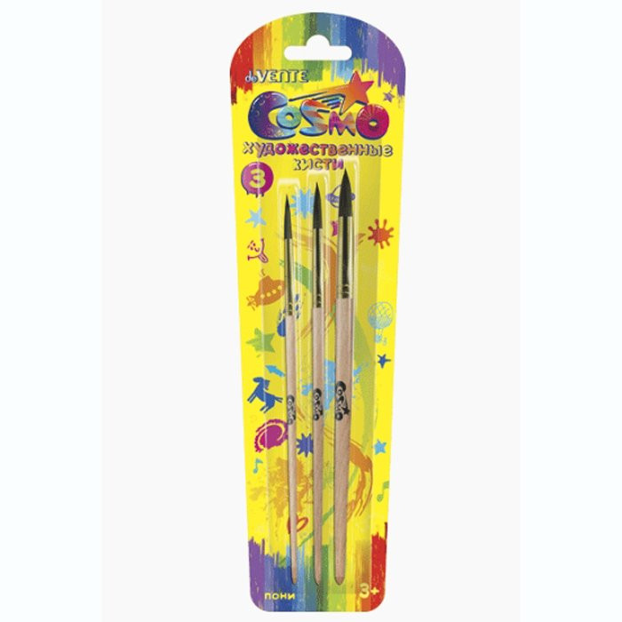 Набор кистей пони 03 штуки в наборе(deVENTE) №2, 4, 7 Cosmo арт 8072312