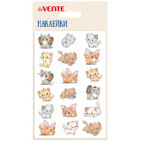 Наклейки (deVENTE) объемные мягкие многоразовые Милые котята 10х15 см арт.8002456