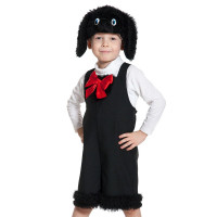 Костюм М (ЖИВОТНОЕ) Пудель (полукомбинезон,маска) р.98-116 цв.черный плюш арт.2103