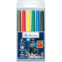 Фломастеры (Attomex) Best Of The Best 6 цветов вентилируемый колпачок, пластиковый блистер арт.5080539