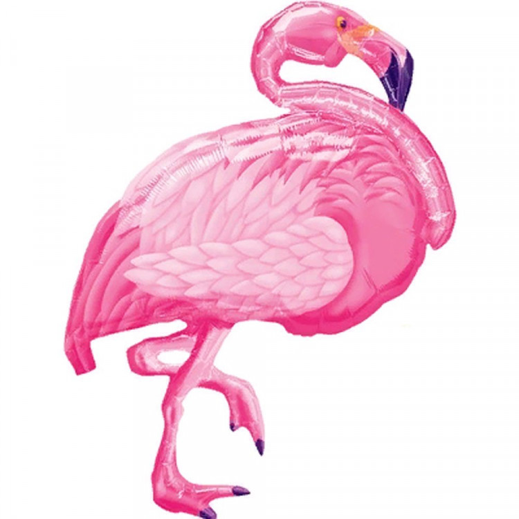 Шар фольгированный 89см Фигура "Фламинго" арт.1207-0153
