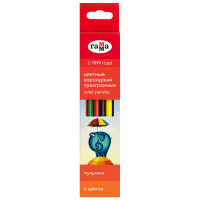 Карандаши цветные (ГАММА) Мультики 6 цветов трехгранные арт.290122_06