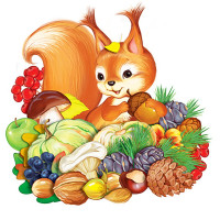 Плакат А4 "Белочка в дарах осени" арт.ФМ1-15216сф