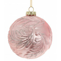 Шар стекло без упаковки /1шт/ 08см цв.розовый арт.753052