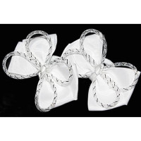 Резинка для волос 02шт Arco Carino Бантик цвет белый арт.12-108