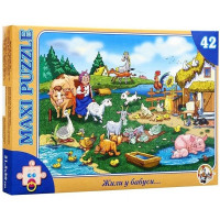 Пазлы МАКСИ 42 элементов Жили у бабуси (ДК) арт 211