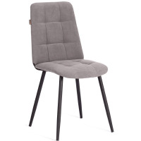 Стул  Asti каркас металл черный, ткань флок серый (29) арт.24293