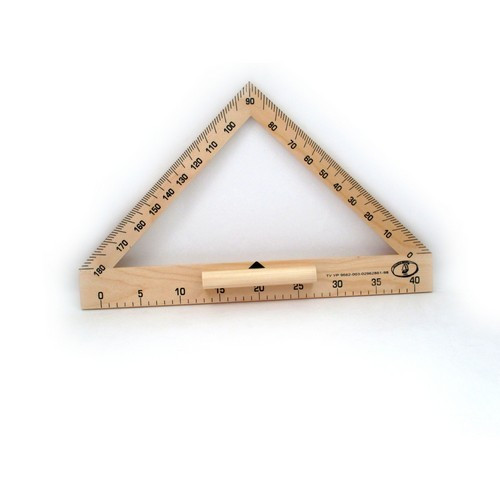 Угольник-транспортир деревянный (МОЖГА) классный арт.С176