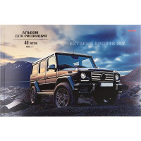 Альбом для рисования 40 листов скоба (Prof-Press) Черный внедорожник твин-лак арт.40-2285