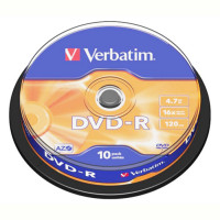 Диск  DVD-R Verbatim 4,7Гб 16x Cake Box (Ст.100) УПАКОВКА