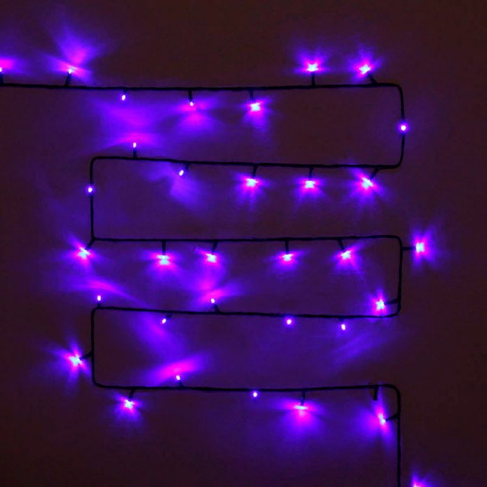 Гирлянда эл.д/улицы точечная 11м 120LED (тем.провод) цв.синий мерц. арт.183-742