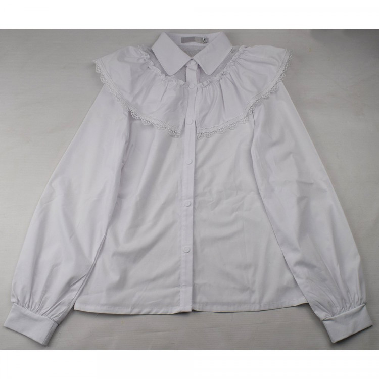 Блузка для девочки (Делорас) длинный рукав цвет белый арт.C64217