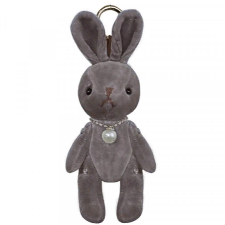 Брелок "Бриллиантовый серый зайчик Кики" 12см арт.PENDRG