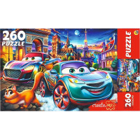 Пазл 260 элементов Машинки в ночном Париже (РК) арт.УК260-0241