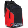 Рюкзак для мальчика (Grizzly) арт.RB-259-1/1 черный-красный-серый 27х40х16см