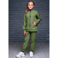 Костюм спортивный для девочки арт.Моника размер 30/116-34/134 цвет оливковый