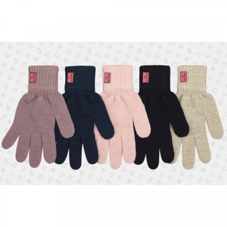 Перчатки для девочки (Полярик) арт.TG-438 размер 16 (9-10л) цвет в ассортименте