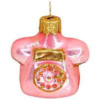 Украшение на ёлку стекло 06см "Телефон" розовый п/у арт.ФУ-184/2