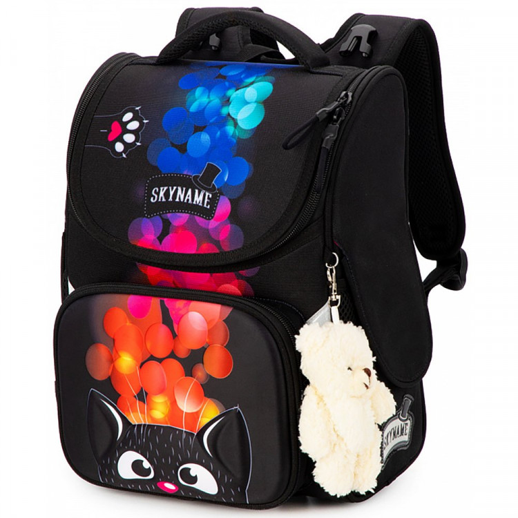 Ранец для девочки школьный (SkyName) + брелок + сумка для сменной обуви 26х14х34см арт.2094-M