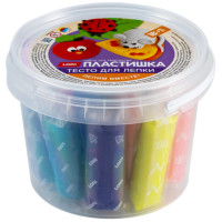 Тесто для лепки Пластишка 18 цветов по 24 грамма ведерко (LORI) арт.Тдл-045