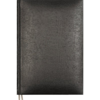 Ежедневник А5 недат. балакрон Attomex "Lancaster" черный, 136л, 2 ляссе арт.2034858
