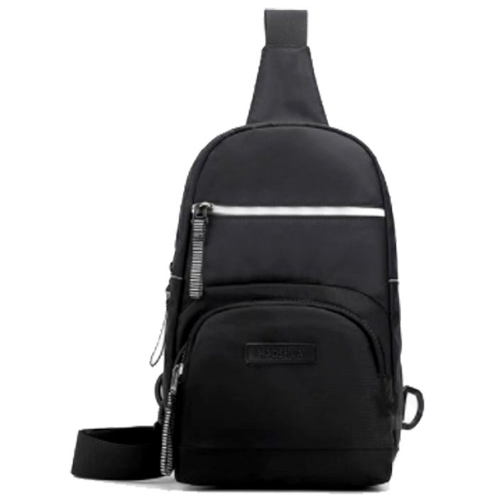 Рюкзак для мальчиков (HAOSHUAI) однолямочный арт CC406_6603-2 черный 30х19х10см