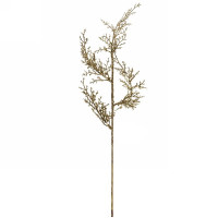 Украшение декоративное "Ветка. Хвоя пластик" 50см цв.золото арт.201-1348