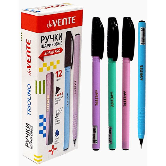 Ручка шариковая непрозрачный корпус (deVENTE) Speed Pro синяя/масло/игла 0,7мм, трехгранная арт.5073924 (Ст./432)