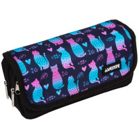 Пенал-косметичка 2 отделения с верхней створкой на липучке (deVente) Limited Edition Cats 205x95x70мм арт.7029465